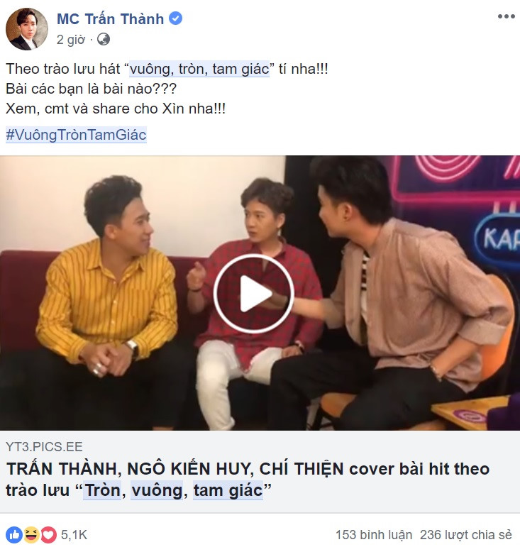 Trào lưu chế tròn, vuông, tam giác đang chiếm sóng mạng xã hội Việt