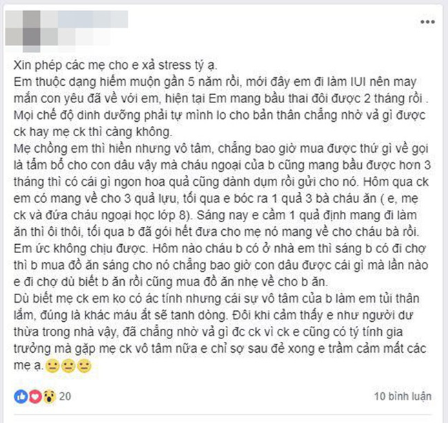 Con dâu hiếm muộn mãi mới mang thai, mẹ chồng không chăm đã đành, đến quả lựu cũng gói cho cháu ngoại
