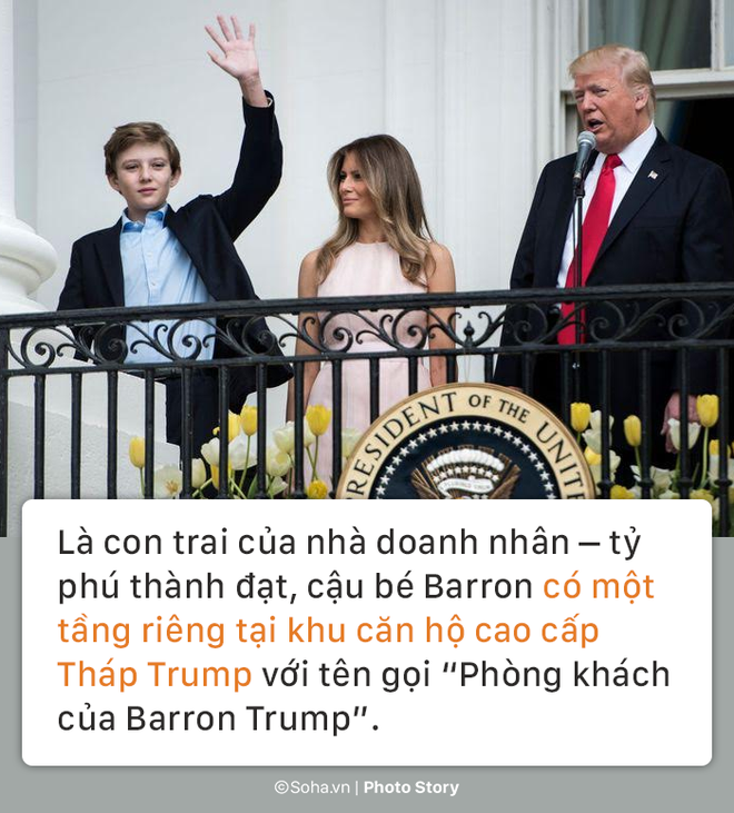 [PHOTO STORY] Con trai út của TT Trump: Thích vest, hay chơi golf, 12 tuổi cao gần 1,9m