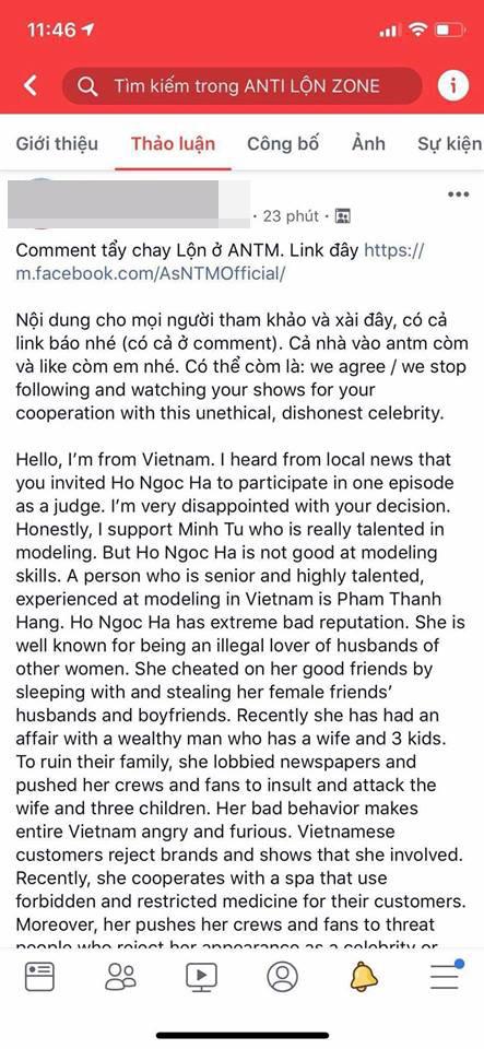 Asias Next Top Model: Mới sáng mùng 1, Hồ Ngọc Hà đã bị antifan ám quẻ.