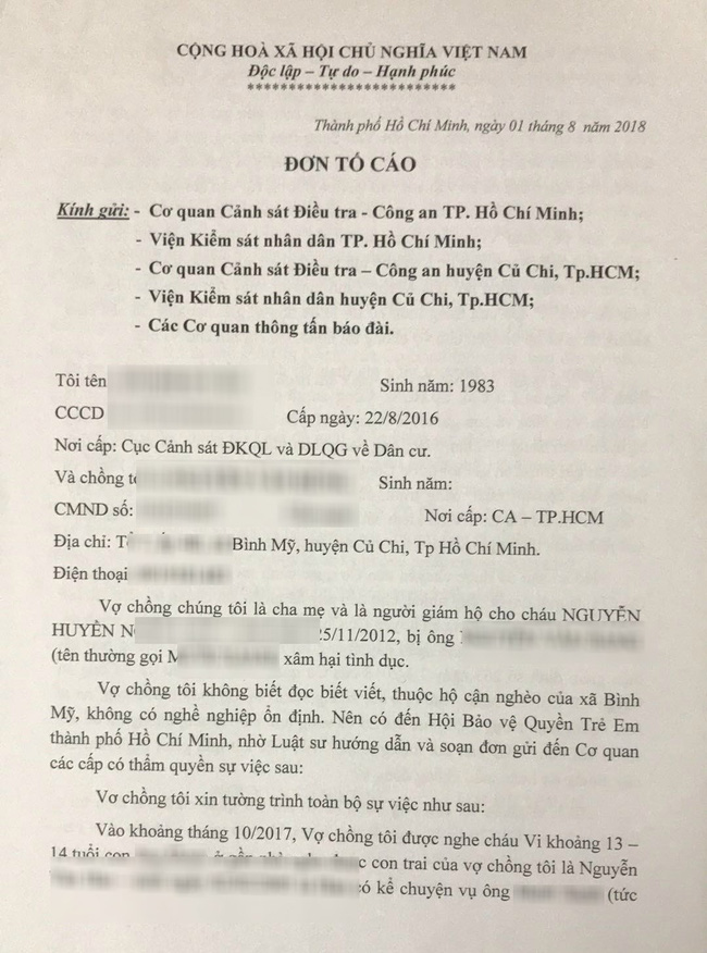 Người mẹ đau đớn làm đơn tố cáo gã hàng xóm hiếp dâm con gái 5 tuổi: Lúc hỏi, con bé khờ khạo nói bị ông ấy làm đau