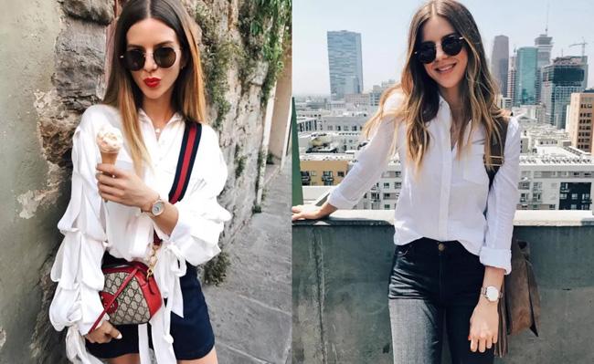 Muôn kiểu biến hóa sành điệu với áo sơ mi trắng cho ngày đầu tuần rạng rỡ