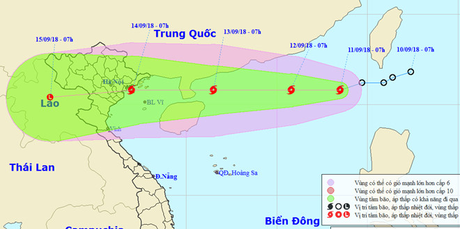 Biển Đông đón cơn bão số 5, Bắc Bộ mưa lớn