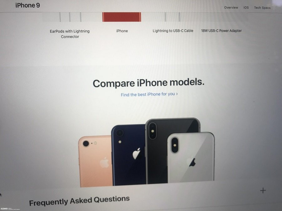iPhone 9 bất ngờ xuất hiện trên website của Apple