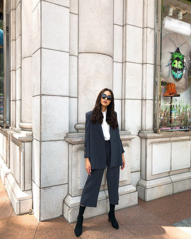 Dân tình được phen đã mắt vì lâu lắm rồi mới thấy Tăng Thanh Hà diện đồ menswear chất đến thế