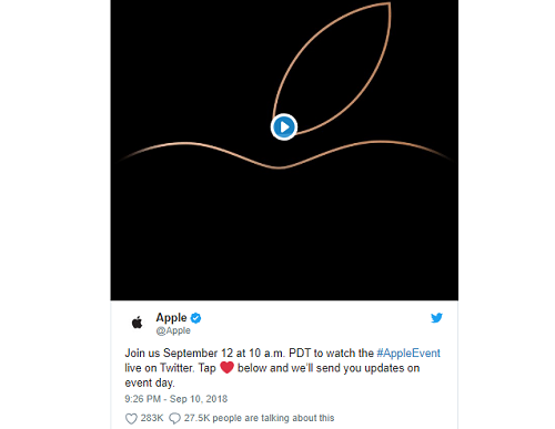 Lễ ra mắt iPhone mới lần đầu được phát trên Twitter