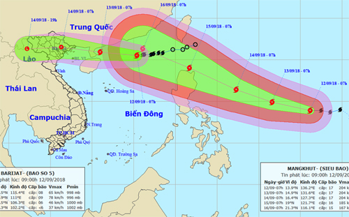 Bão Barijat có thể suy yếu khi đổ bộ Đông Bắc Bộ