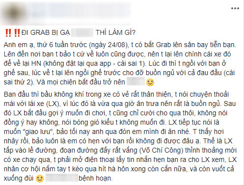 Trải nghiệm kinh hoàng của cô nàng xinh đẹp đi taxi công nghệ gặp ngay tài xế dê, ôm ấp sàm sỡ còn nhắn tin quấy rối