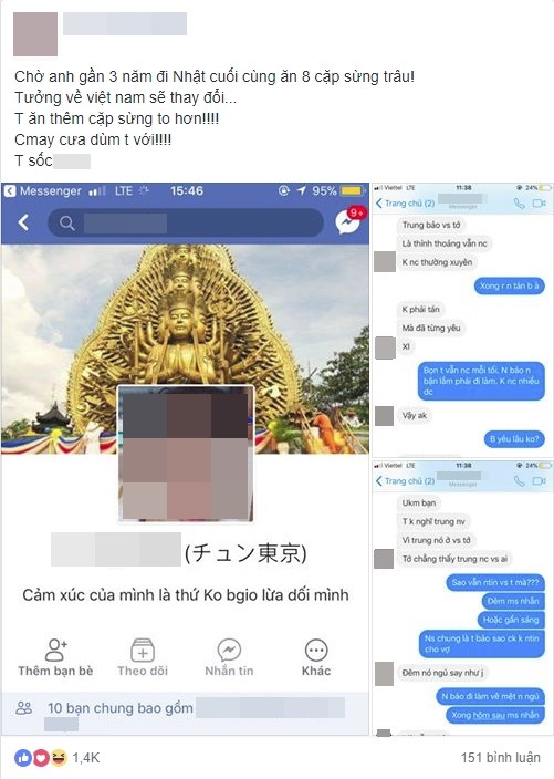 Chờ bạn trai đi Nhật 3 năm, cô gái mọc hẳn 8 cặp sừng, thậm chí không hay biết bạn trai ăn ở như vợ chồng với người khác