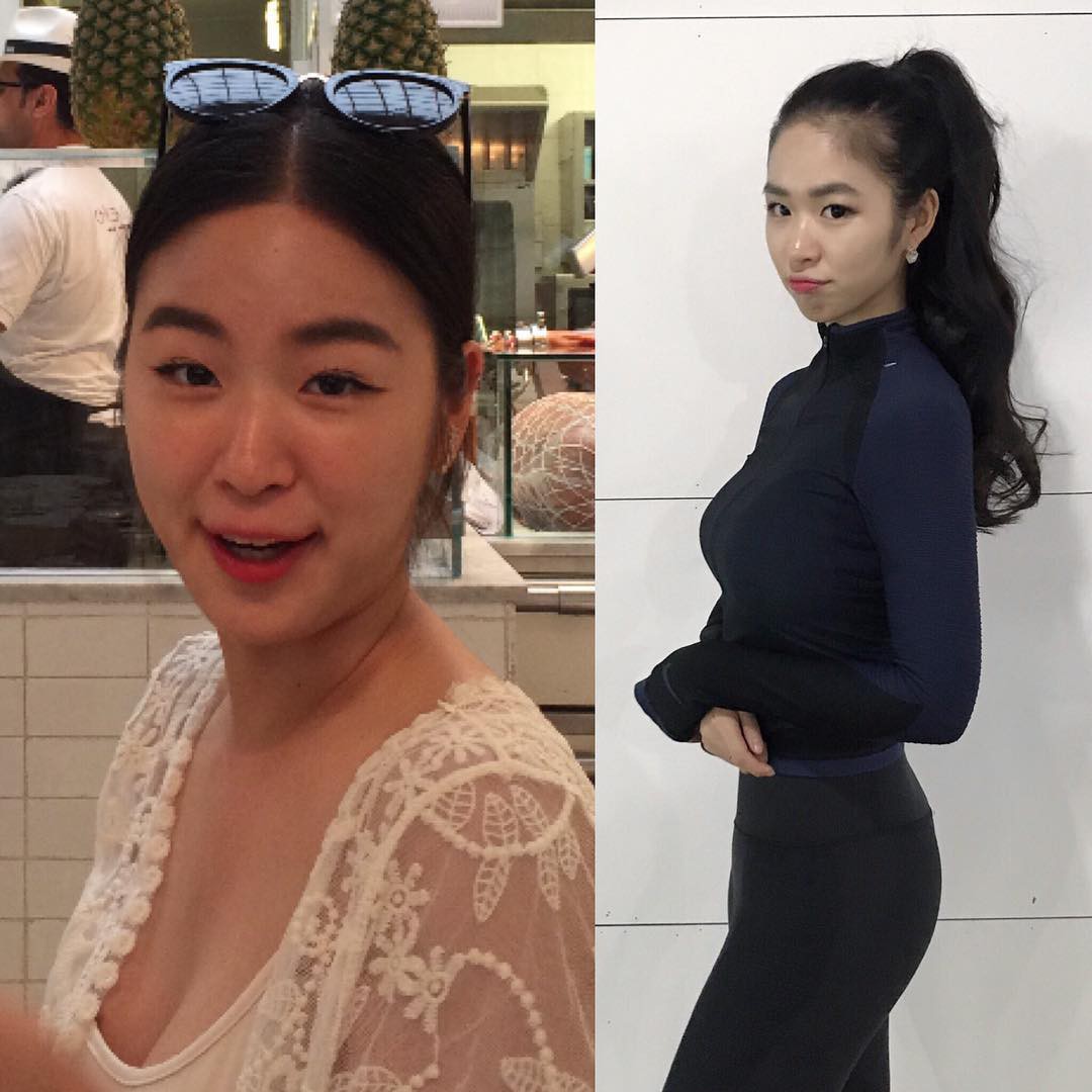 Thiếu nữ Hàn lột xác từ cô nàng mũm mĩm thành mỹ nhân phòng gym