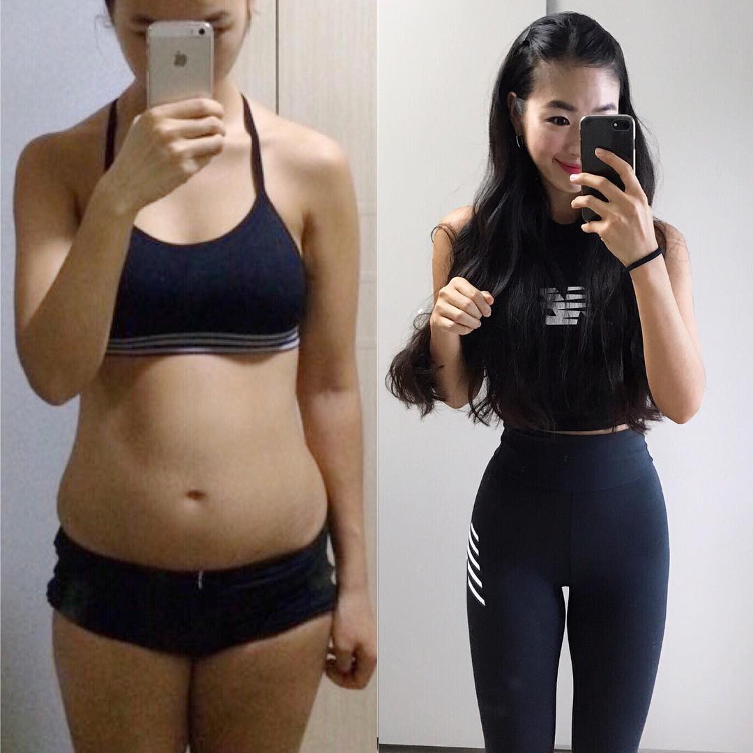 Thiếu nữ Hàn lột xác từ cô nàng mũm mĩm thành mỹ nhân phòng gym