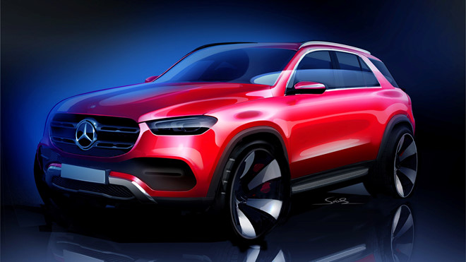 Mercedes công bố phác thảo mẫu SUV GLE 2019 trước ngày ra mắt