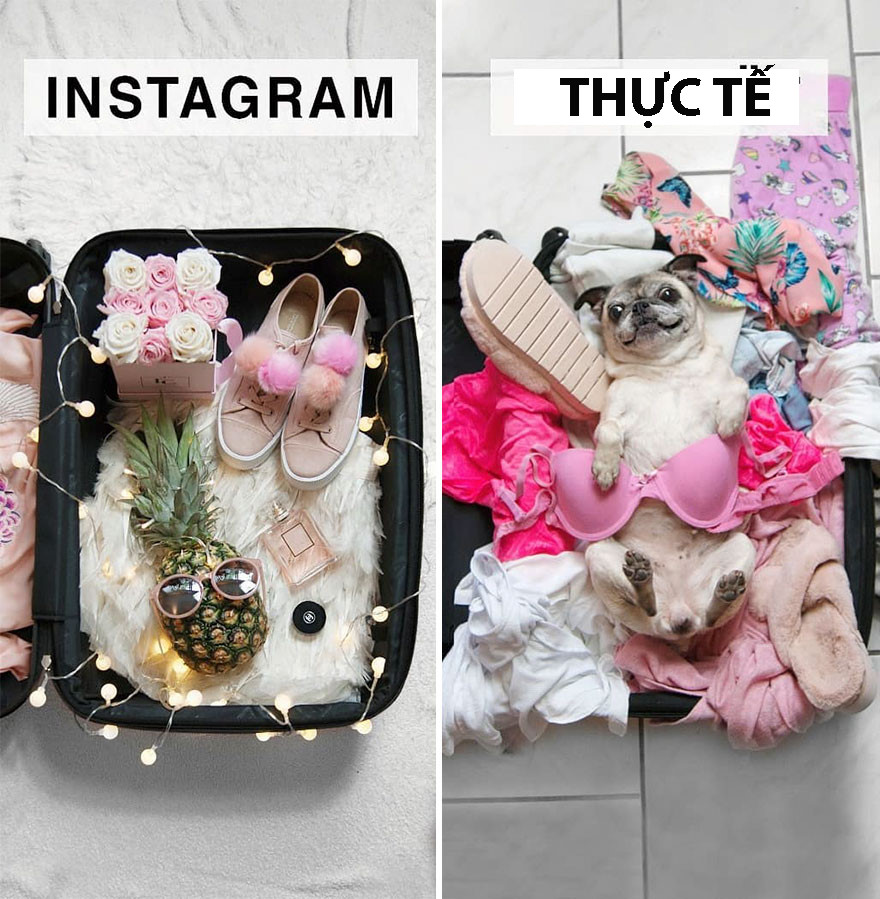 Sự khác nhau một trời một vực giữa ảnh sống ảo và thực tế