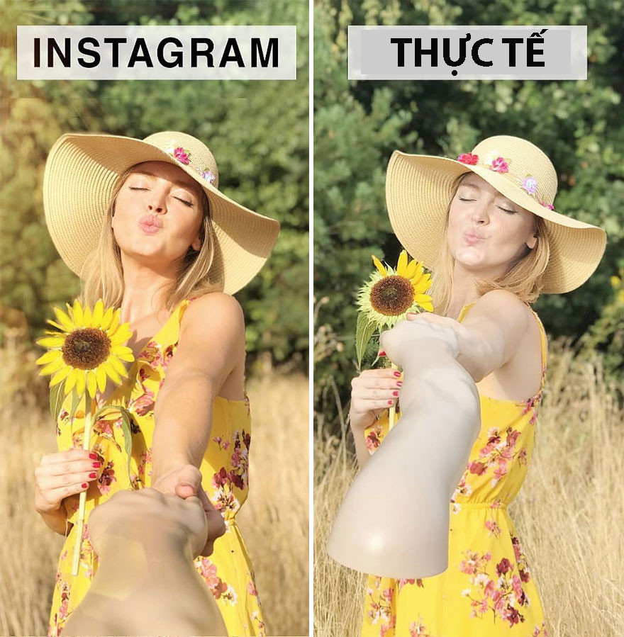 Sự khác nhau một trời một vực giữa ảnh sống ảo và thực tế