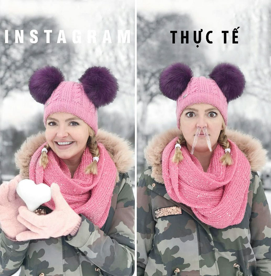 Sự khác nhau một trời một vực giữa ảnh sống ảo và thực tế