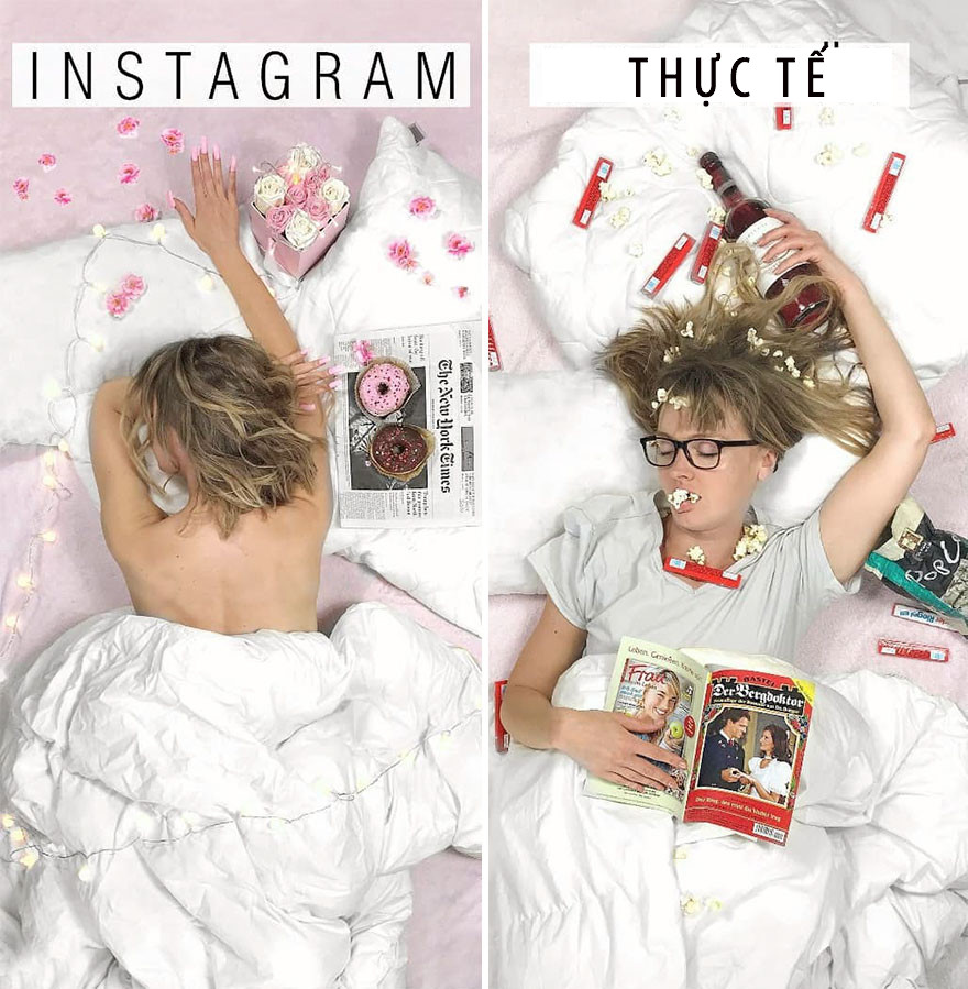 Sự khác nhau một trời một vực giữa ảnh sống ảo và thực tế