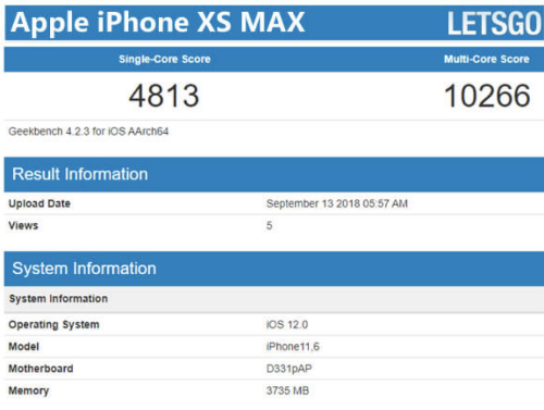 iPhone Xs và Xs Max là smartphone Apple đầu tiên có RAM 4 GB