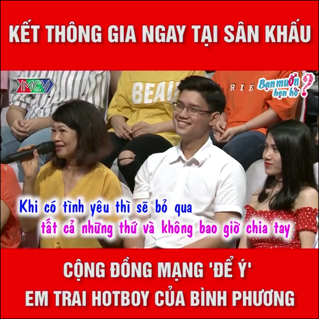 BMHH: Anh trai tìm người yêu nhưng cậu em trai ngồi dưới mới là nhân vật được chú ý vì quá đẹp trai