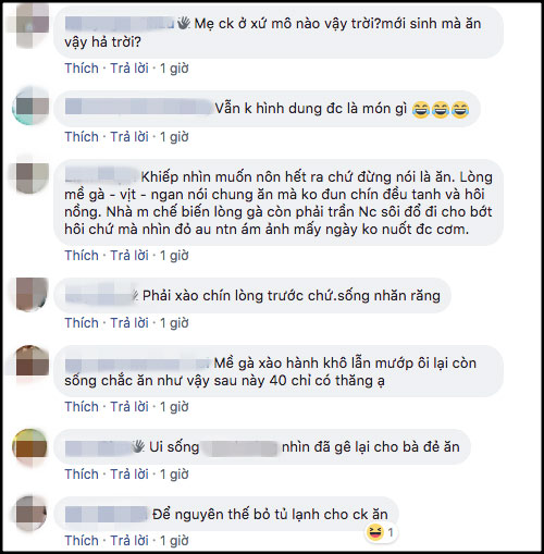 Vừa đẻ xong, nàng dâu được mẹ chồng đãi ngay món mướp xào mề gà tái đỏ, hội chị em khắp nơi dậy sóng