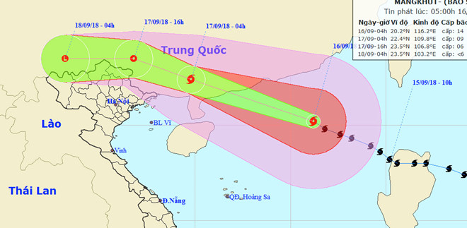 Bão số 6 - Mangkhut đổ bộ Trung Quốc, vịnh Bắc Bộ sóng cao 3-4 m