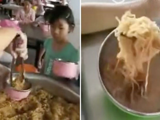 Cô ơi, làm ơn cho cháu thêm một ít mì nữa, câu nói nhói lòng của HS phải ăn trưa bằng nửa bát mì