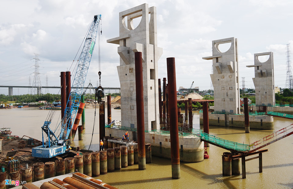 Cảnh bất động của dự án ngăn triều 10.000 tỷ ở Sài Gòn