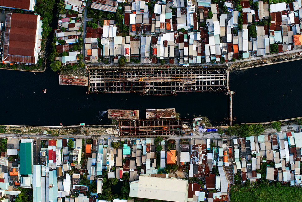 Cảnh bất động của dự án ngăn triều 10.000 tỷ ở Sài Gòn