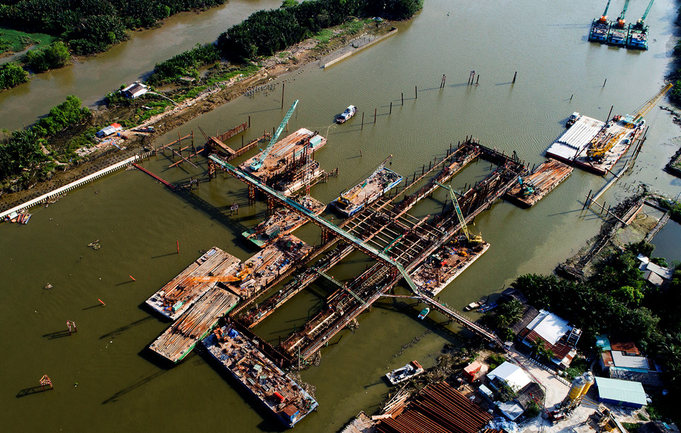 Cảnh bất động của dự án ngăn triều 10.000 tỷ ở Sài Gòn