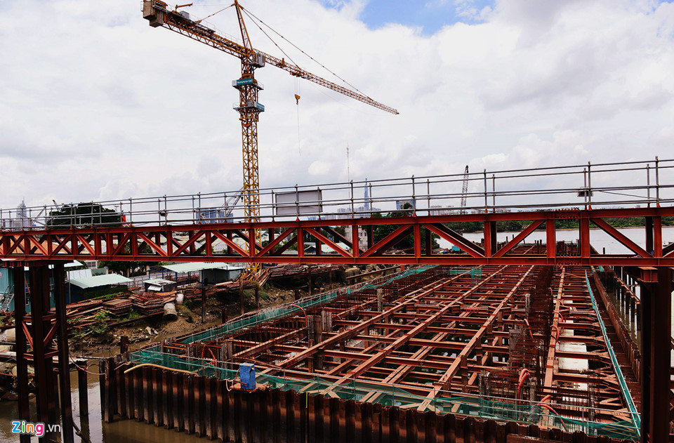 Cảnh bất động của dự án ngăn triều 10.000 tỷ ở Sài Gòn