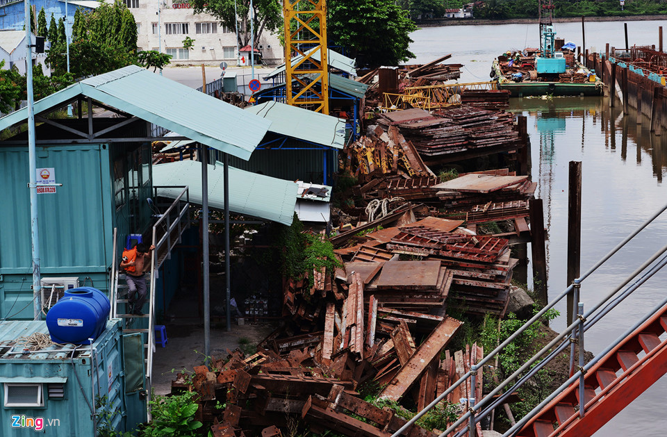 Cảnh bất động của dự án ngăn triều 10.000 tỷ ở Sài Gòn