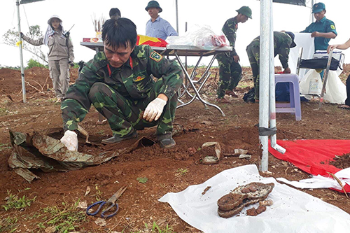 Phát hiện 14 hài cốt liệt sĩ ở Hàng rào điện tử McNamara