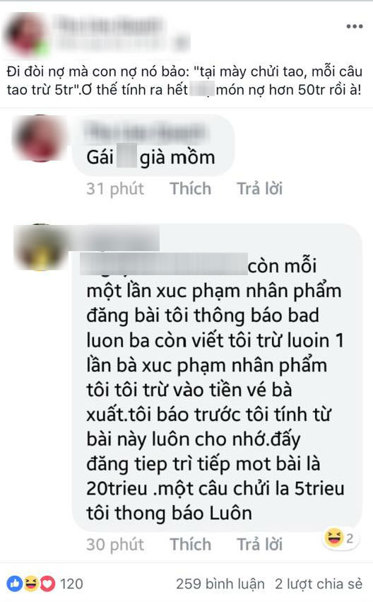 Sốc trước cách quỵt tiền hiếm thấy của con nợ: Chửi tôi 1 câu tôi trừ 5 triệu, đăng bài bóc phốt trừ 20 triệu