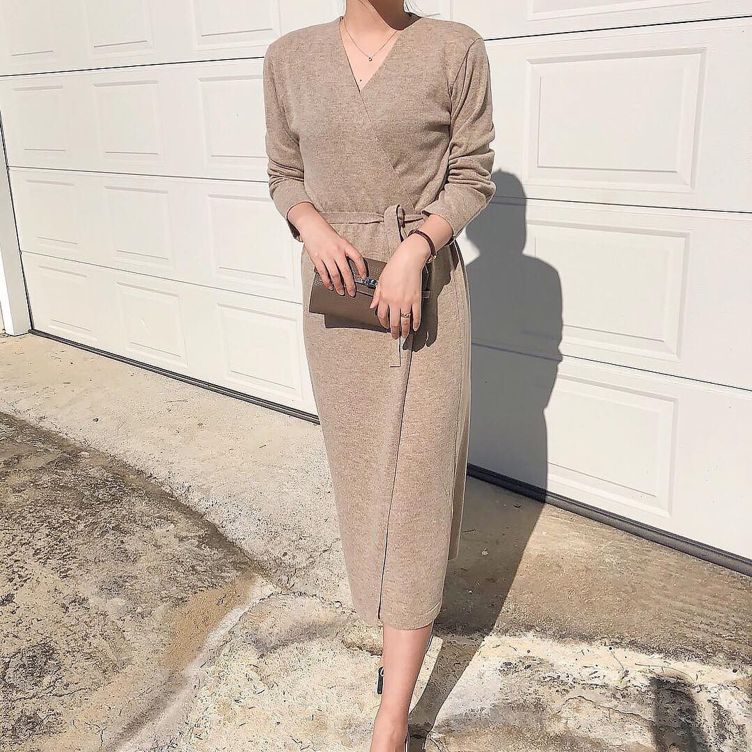 Váy dệt kim – chiếc váy mềm mại, đầy quyến rũ mà các nàng không thể làm ngơ trong những ngày trời se lạnh