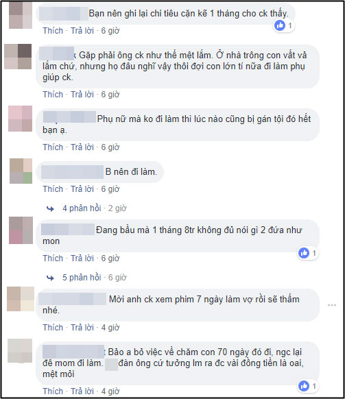 Chi 8 triệu cho ba mẹ con trong 2 tháng vẫn bị chồng chê hoang, hội chị em nhao nhao khuyên vợ trẻ nên đi làm