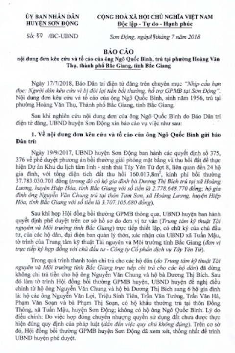 Bồi thường nhầm tại Dự án Khu du lịch sinh thái, tâm linh Tây Yên Tử: Trách nhiệm thuộc về ai?