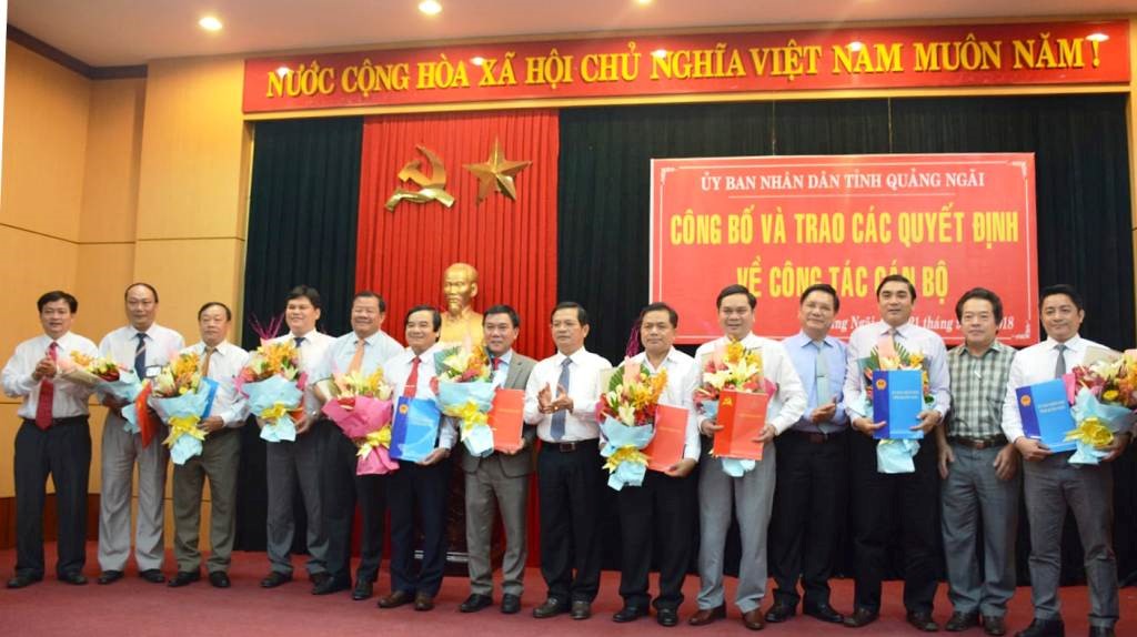 Quảng Ngãi: Bổ nhiệm, luân chuyển nhiều cán bộ sở, ngành và huyện