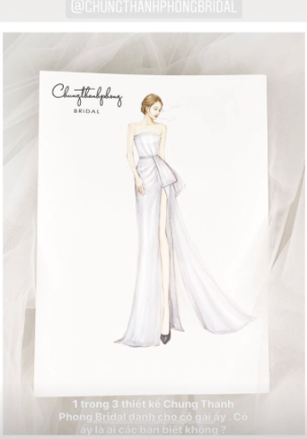 Hé lộ 1 trong 3 thiết kế váy cưới của Nhã Phương