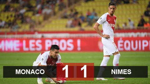 Monaco 1-1 Nimes: Đương kim Á quân không thắng trận thứ 5