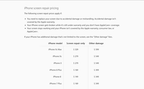 iPhone Xs Max có chi phí sửa chữa cực cao