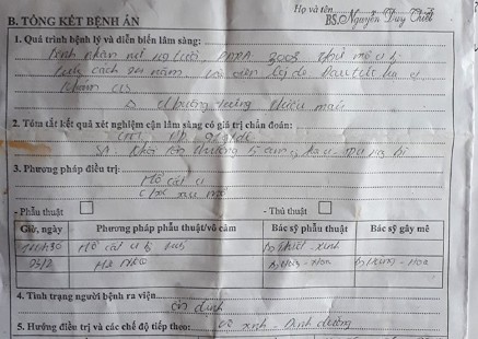 Thanh Hoá: Phát hiện khối u vẫn còn nguyên, trong khi bệnh viện xác định đã cắt bỏ?