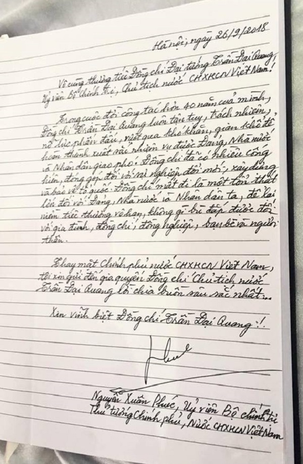 Những hình ảnh tại Lễ viếng Chủ tịch nước Trần Đại Quang