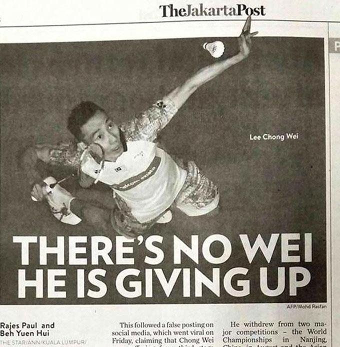 Lee Chong Wei bị ung thư: Đừng quên tôi