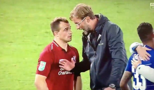 Klopp quát nạt Shaqiri sau thất bại trước Chelsea
