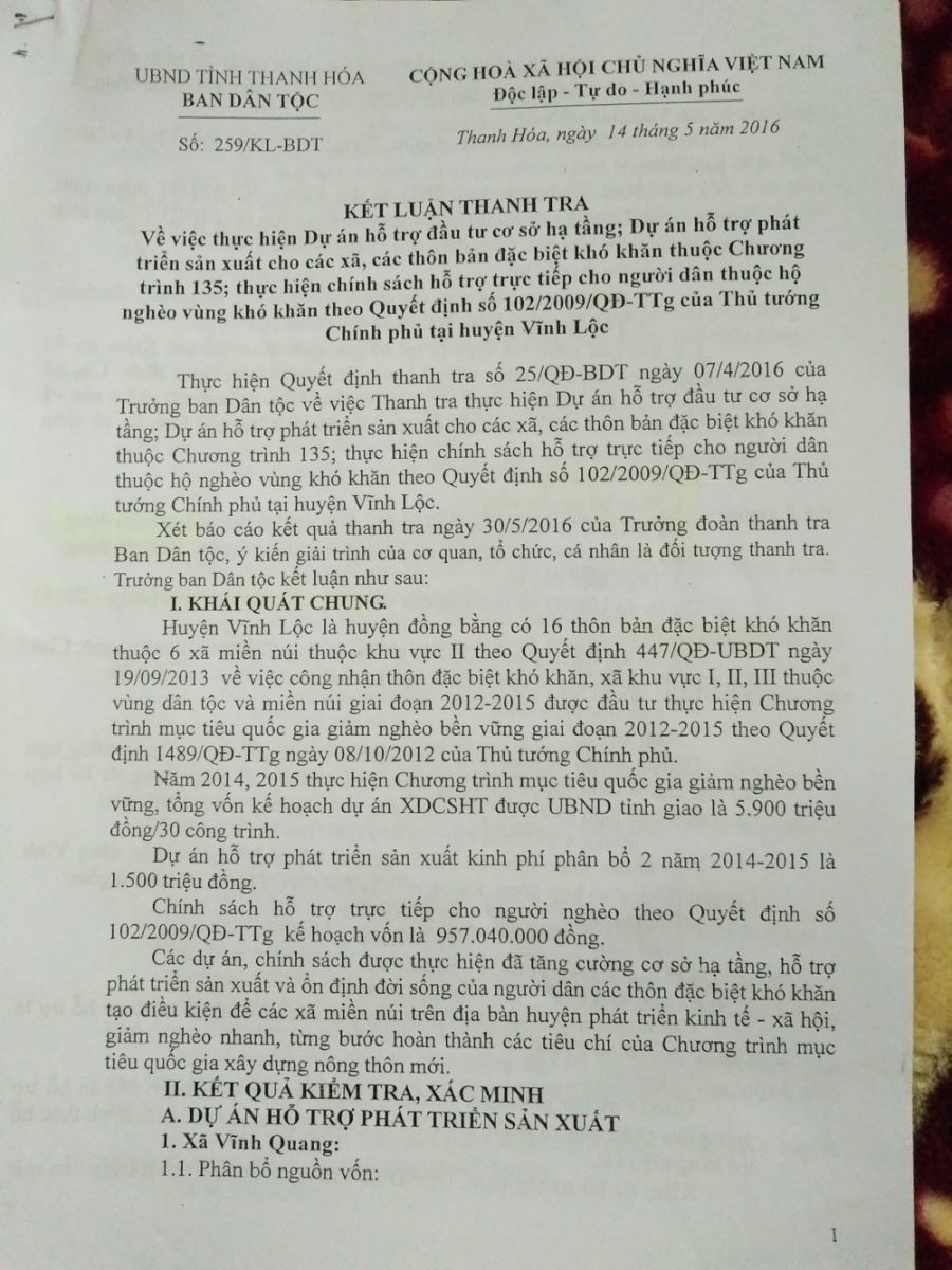 Vĩnh Lộc - Thanh Hóa: Chủ tịch xã sai phạm nghiêm trọng mà chỉ bị cảnh cáo