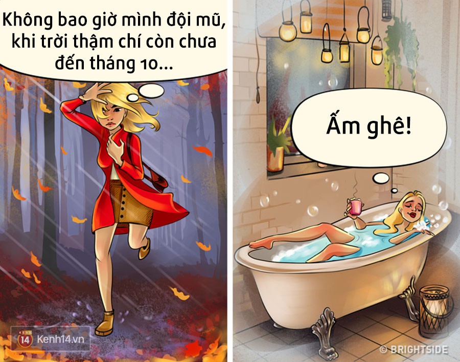Mùa thu trong tưởng tượng của con gái và thực tế: Khác biệt và lắm rắc rối vô cùng!