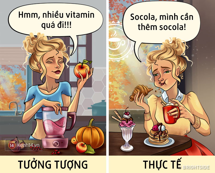 Mùa thu trong tưởng tượng của con gái và thực tế: Khác biệt và lắm rắc rối vô cùng!