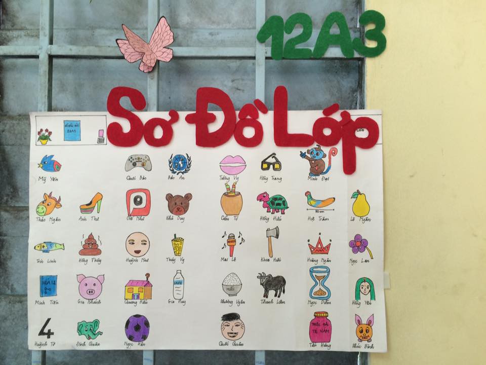 Sơ đồ lớp cực chất của học sinh Vĩnh Long khiến dân mạng 1 phen trầm trồ vì quá sáng tạo