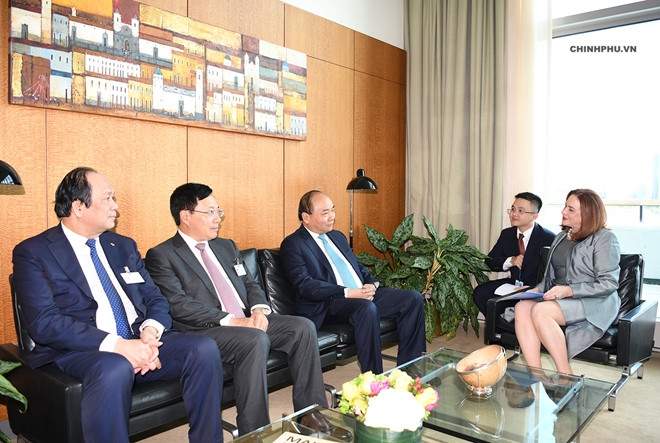 Thủ tướng gặp Tổng thư ký và Chủ tịch Đại hội đồng Liên Hợp Quốc