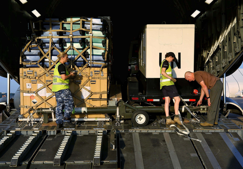 Máy bay vận tải khủng C-17 đến TP.HCM đưa nhân viên gìn giữ hòa bình VN tới Nam Sudan