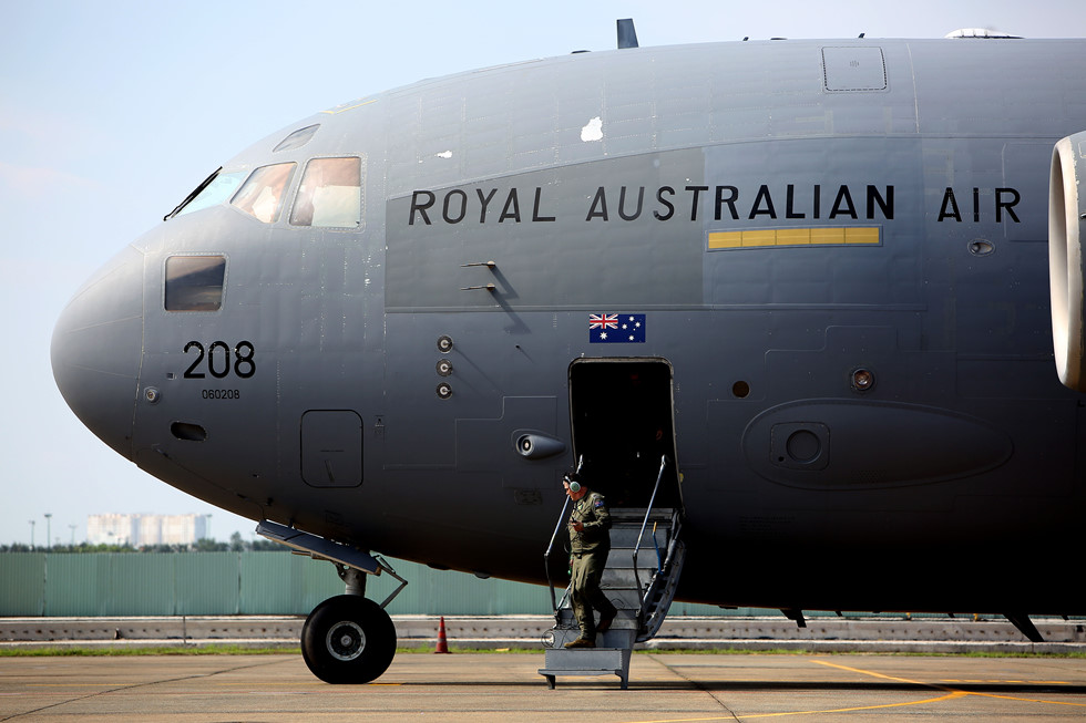 Máy bay vận tải khủng C-17 đến TP.HCM đưa nhân viên gìn giữ hòa bình VN tới Nam Sudan